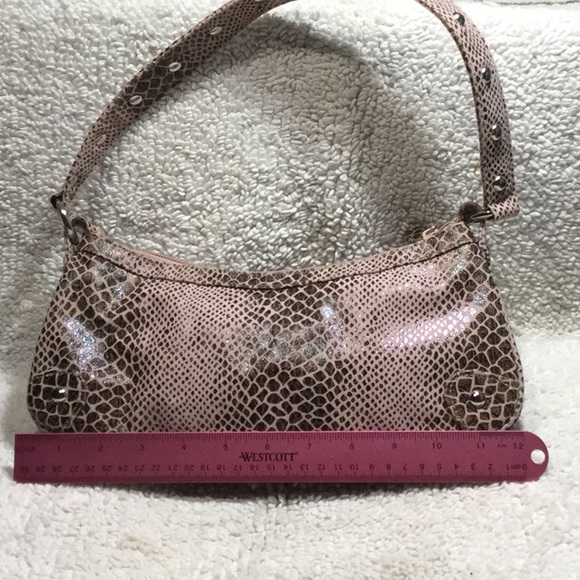 Nine West Pink Snake Print Purse w/accessories - Picture 6 of 8